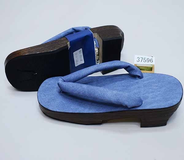  high class . geta geta . for women 24.5cm free size conform pair size 23cm~25cm Denim style synthetic leather . for new goods ( stock ) cheap rice field shop NO37596