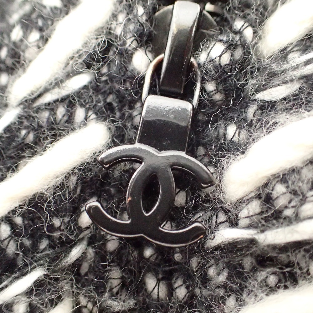 国内正規/ CHANEL シャネル P39892K02851 ファー付 ツイード ノー