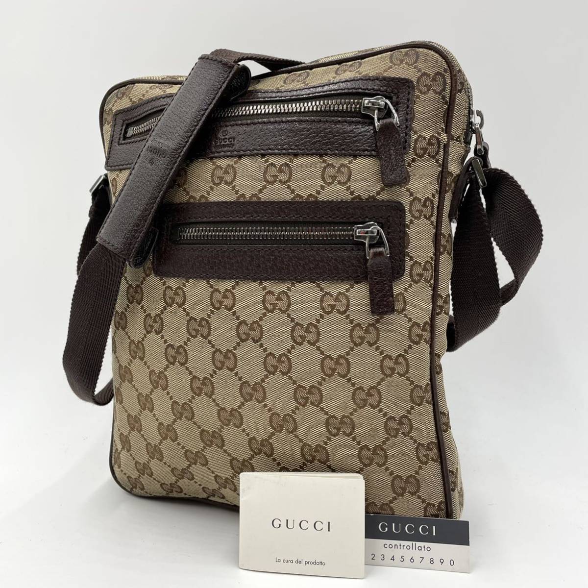 1円極美品GUCCI グッチ GG柄 ヴィンテージ メンズ ショルダー