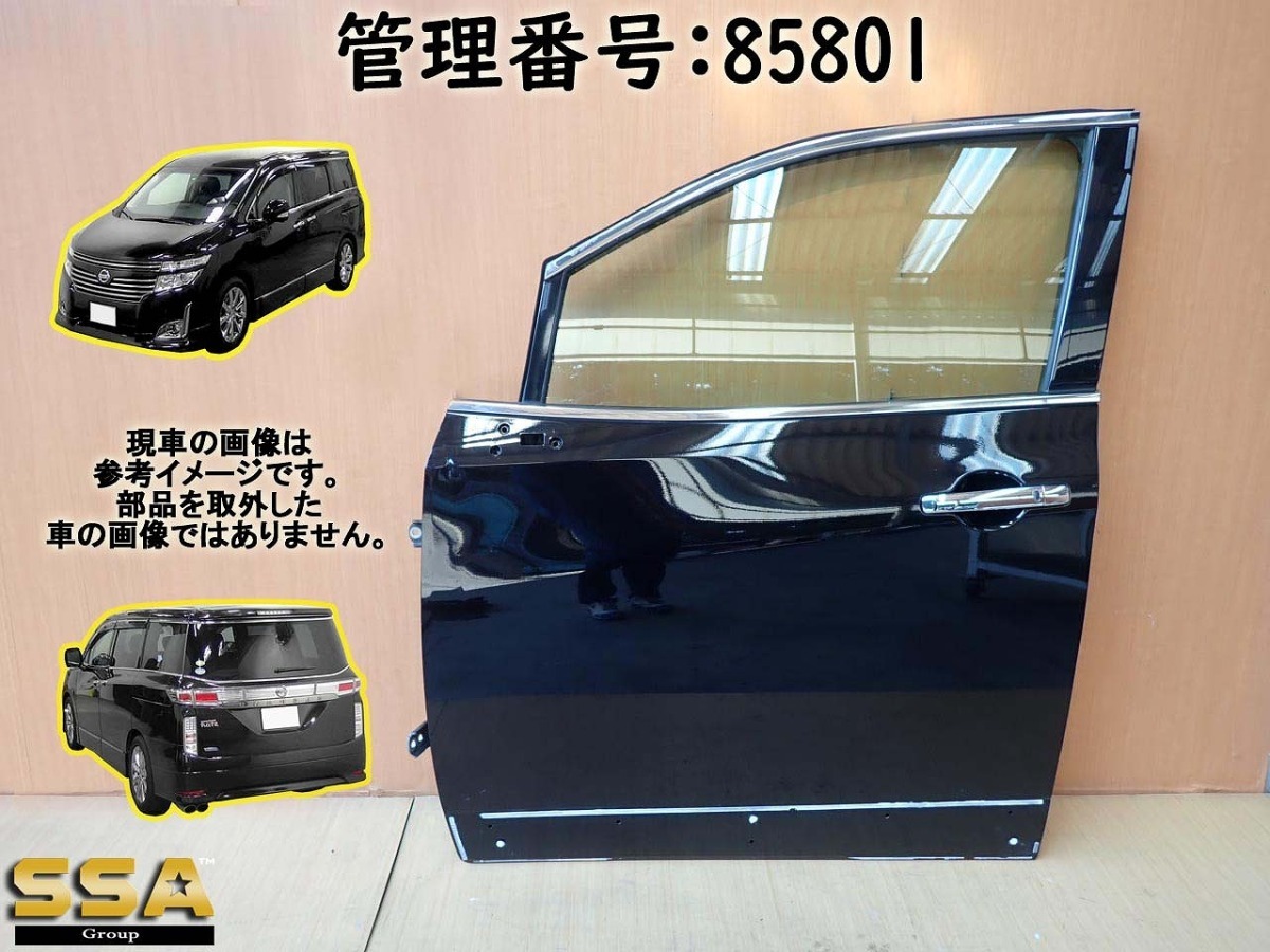 H22 エルグランド TNE52 GAE/ブラック/黒 左フロントドア/助手席ドア/左前ドア_画像1