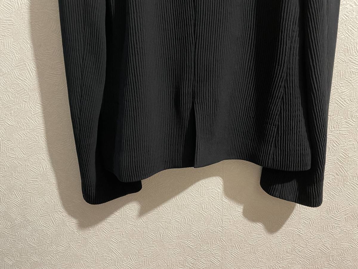 ◯ イタリア製 GIORGIO ARMANI ダブルブレスト プリーツ ジャケット / ジョルジオアルマーニ テーラード ブラック 黒 38 Ladies #Sirchive