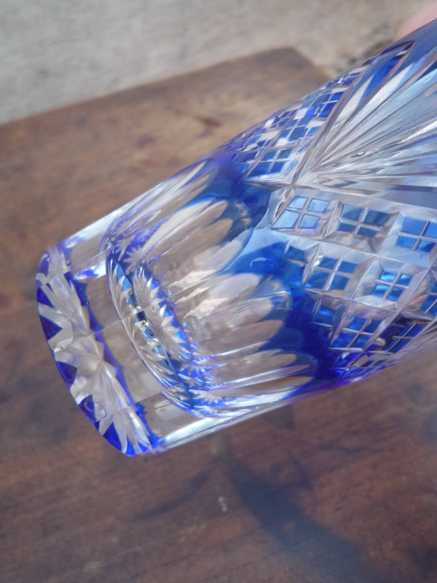 Ql521 江戸切子 グラス 伝統工芸 工芸ガラス ヴィンテージ 骨董 古玩 古道具 60サイズ_画像8