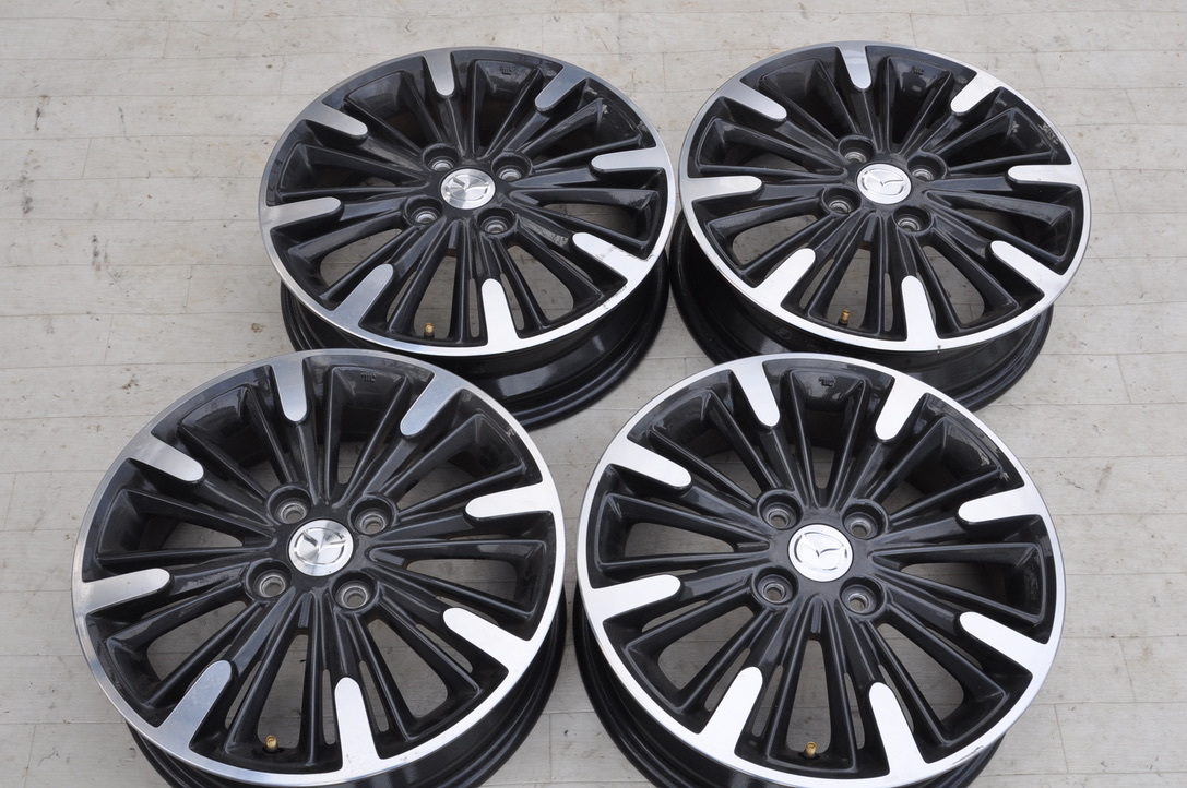 マツダフレアワゴン 純正ホイール 15インチ 4.5J+45 4H PCD100 ハブ径
