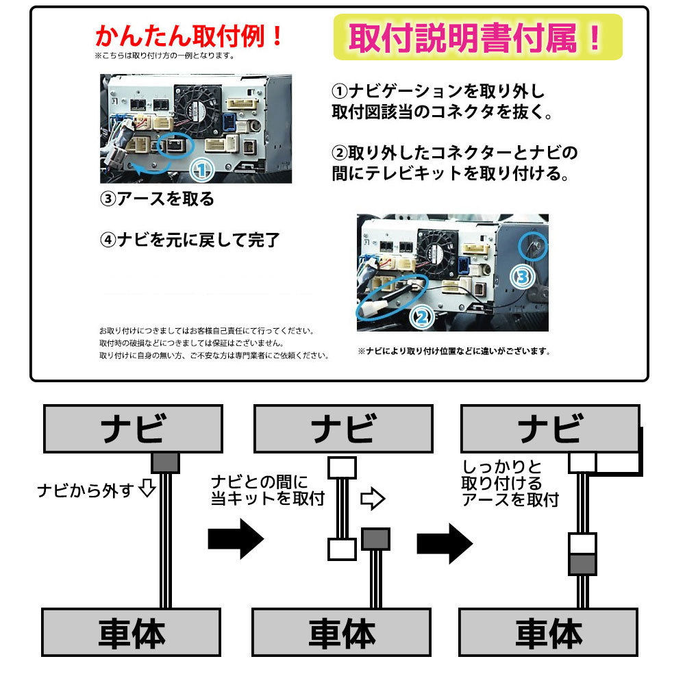 テレビ ナビキット 日産 MM319D-A 2019年 ベーシックナビ 7インチ 走行中テレビが見れる ナビ操作ができる テレビキャンセラー TV テレビ_画像7