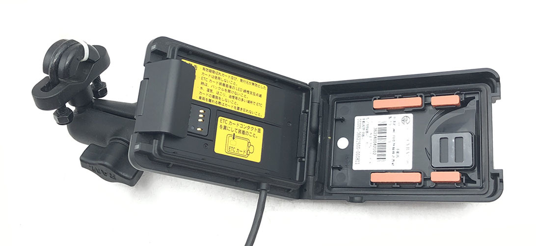 ETC 二輪車用 ETC車載器 インジケータ アンテナ一体型 JRM-12 製造年月
