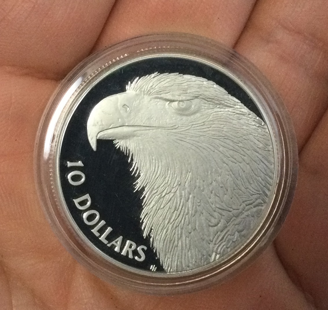 オーストラリア10ドル 1994年 ピエフォープルーフ銀貨(厚み5.1㎜) 40g
