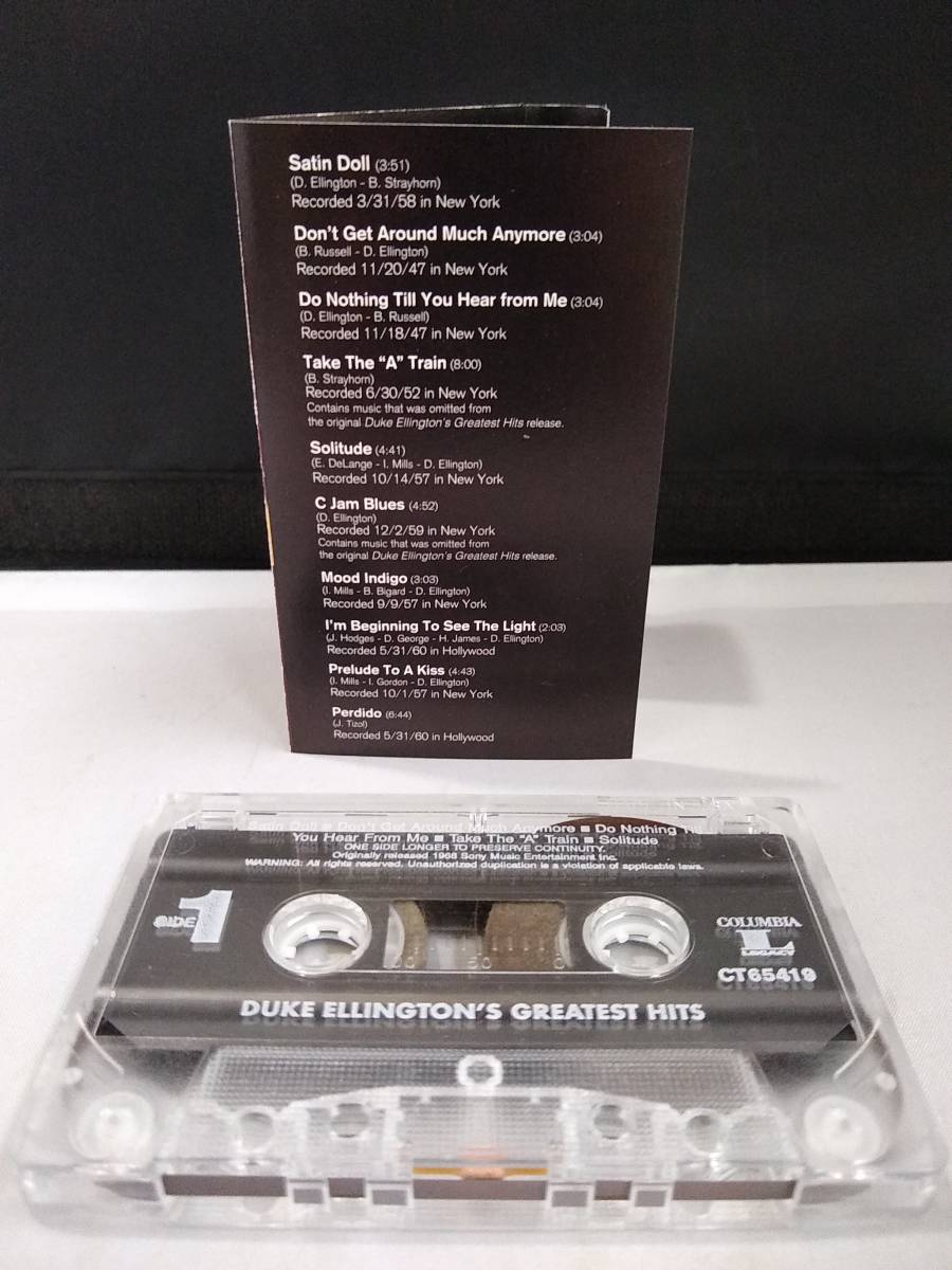 C6081 cassette tape Duke * Erin ton Duke Ellington\'s Greatest Hits