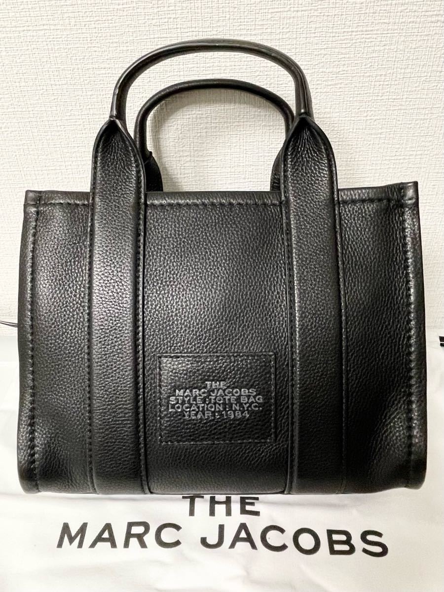 【新品】マークジェイコブス レザーミニトート 2wayショルダーバッグ ブラック MARC JACOBS LEATHER TOTE