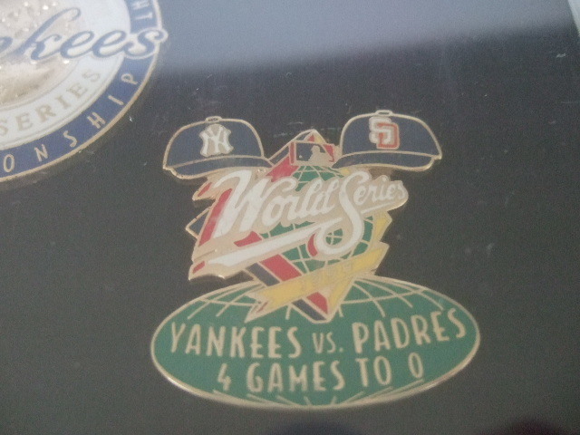 1998 ヤンキース ワールドシリーズ優勝 チャンピオン MLB公認 ピンバッジ 5個セット 未開封 伊良部の画像3