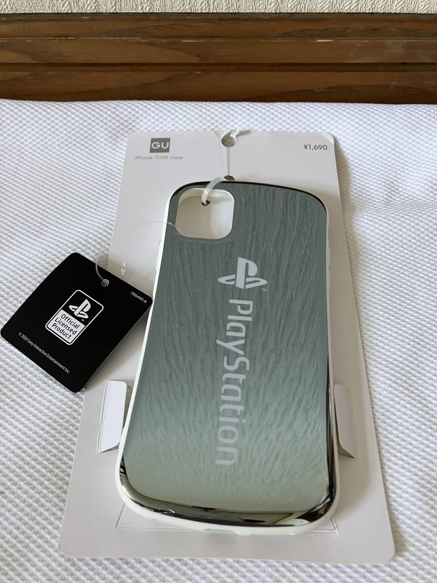 ★GU プレイステーション モバイルケース スマホプレステ iPhone11 XRケース シルバー★