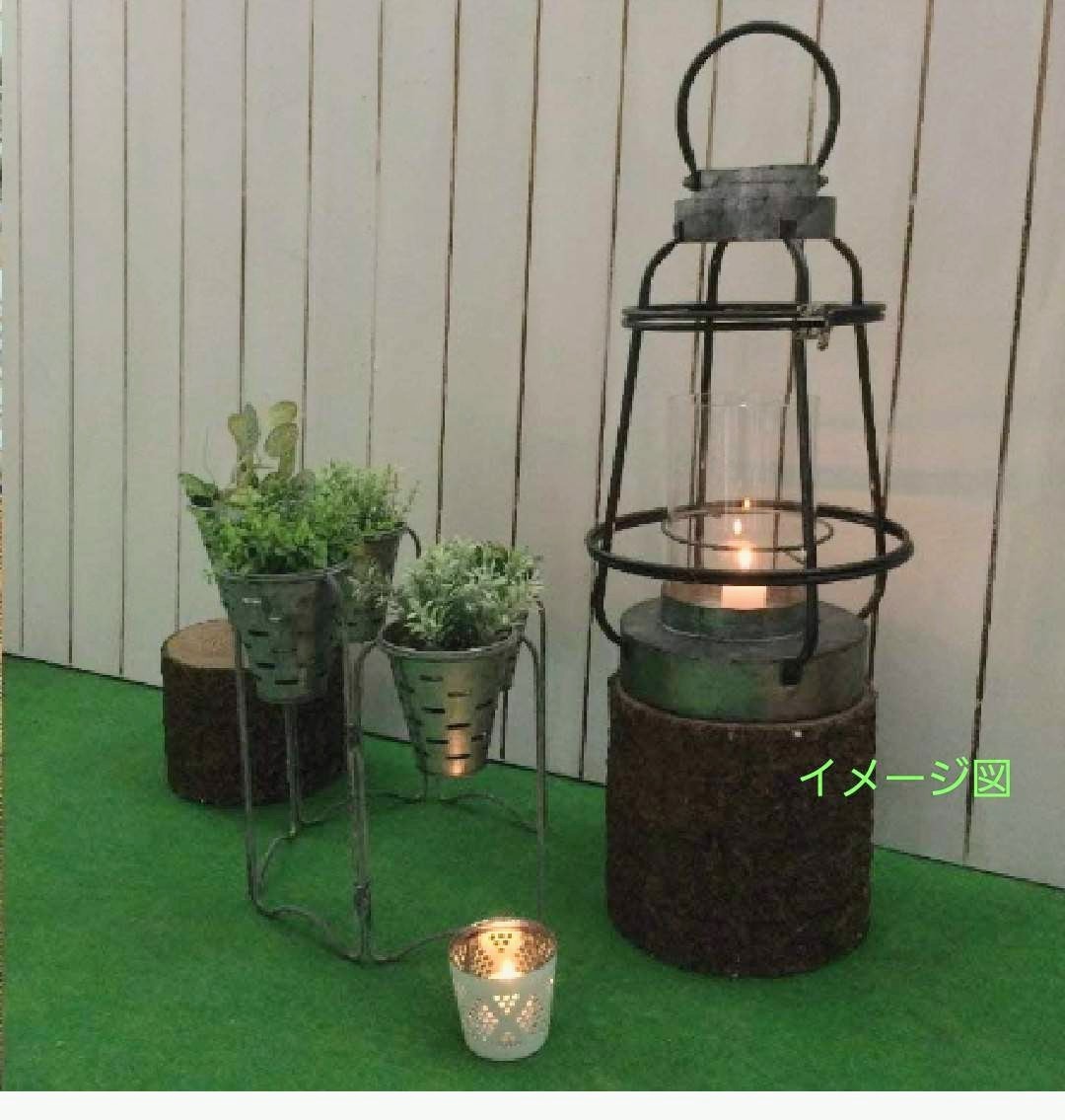 独特の素材 ブリキ キャンドルホルダー ランタン フラワーベース 花器
