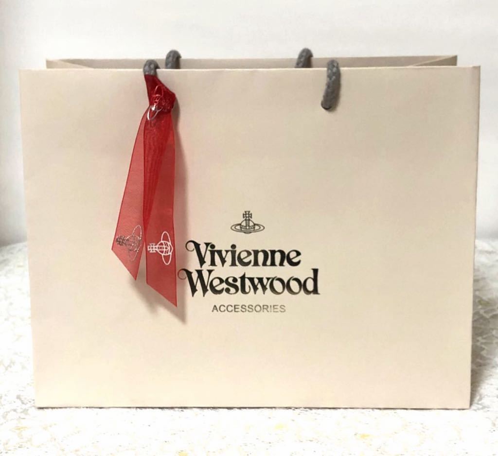ヴィヴィアンウエストウッド 「Vivienne Westwood 」ショッパー(706) 正規品 ブランド紙袋 ショップ袋 26×20×11cm リボン付き ベージュ