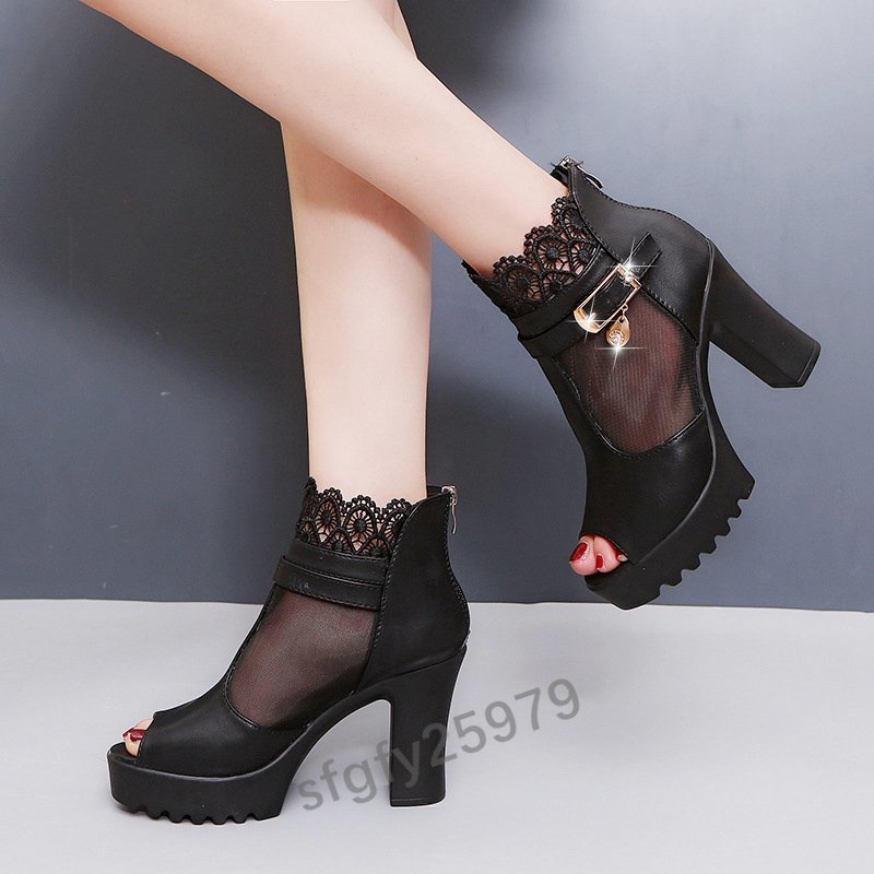 K471* new goods sandals lady's boots sandals heel sandals summer sandals summer boots high heel futoshi heel women's shoes summer .22.5cm~24.5cm