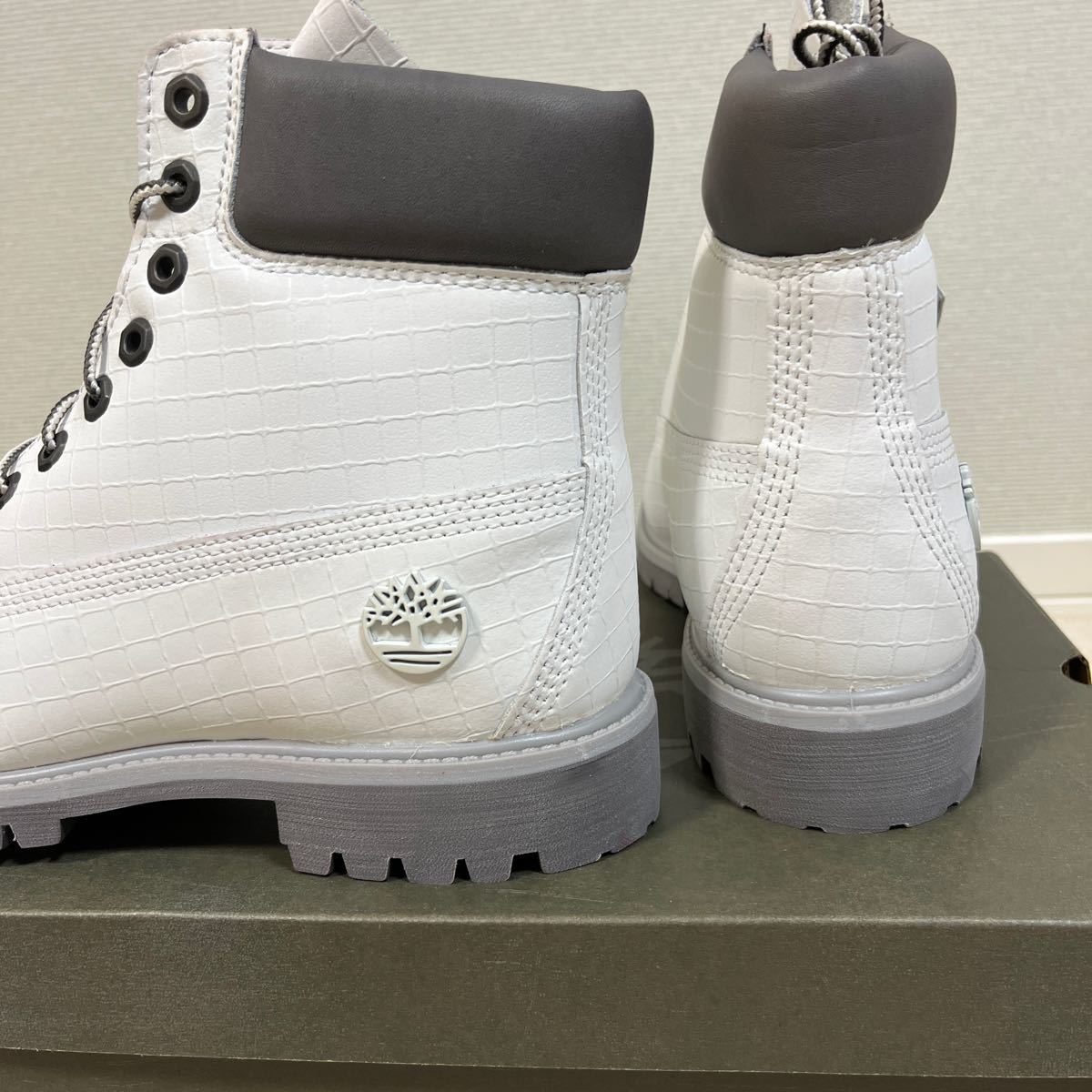 売れ筋】 timberlandアイコン6インチプレミアム ホワイト チェック