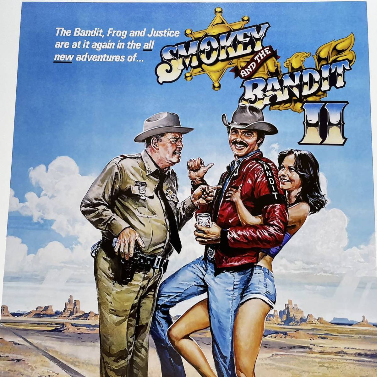 US版ポスター『トランザム7000VS激突パトカー軍団』（Smokey and the Bandit II）★バート・レイノルズ/ポンティアック・ファイヤーバード_画像2