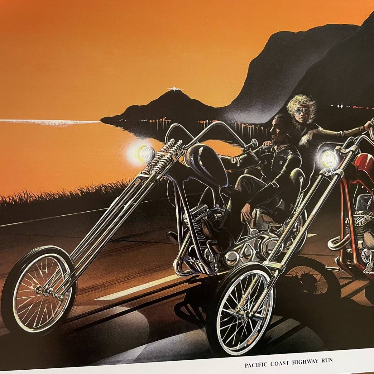 ポスター★David Mann×Easyriders 004「Pacific Coast Highway Run」★チョッパー/ナックル/パンヘッド/ヘルズエンジェルス/Hell's Angels_画像2