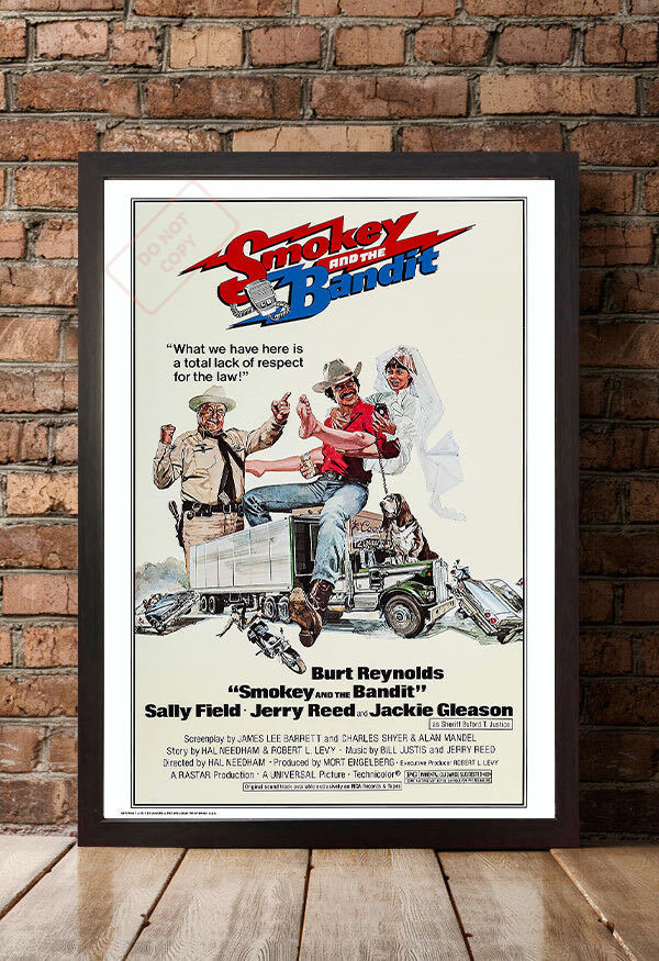 USポスター『トランザム7000』（Smokey and the Bandit）★バンディット/バート・レイノルズ/ポンティアック・ファイヤーバード/ケンワース_額装イメージ（額は付属しません）