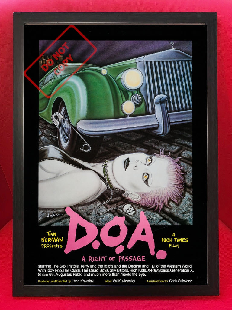 ポスター★映画『D.O.A. ; A Right of Passage』★'80s/パンク/セックス・ピストルズ/ジェネレーションX/シャム 69/デッド・ボーイズ_額はA3サイズ用のフレームがピッタリです