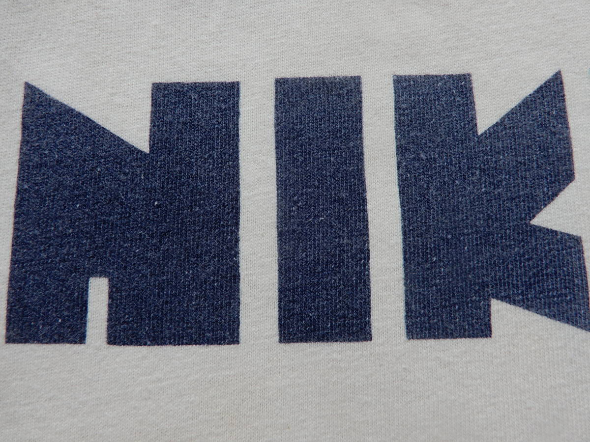 美品!70s染み込みゴツナイキビンテージフットボールTシャツUSA