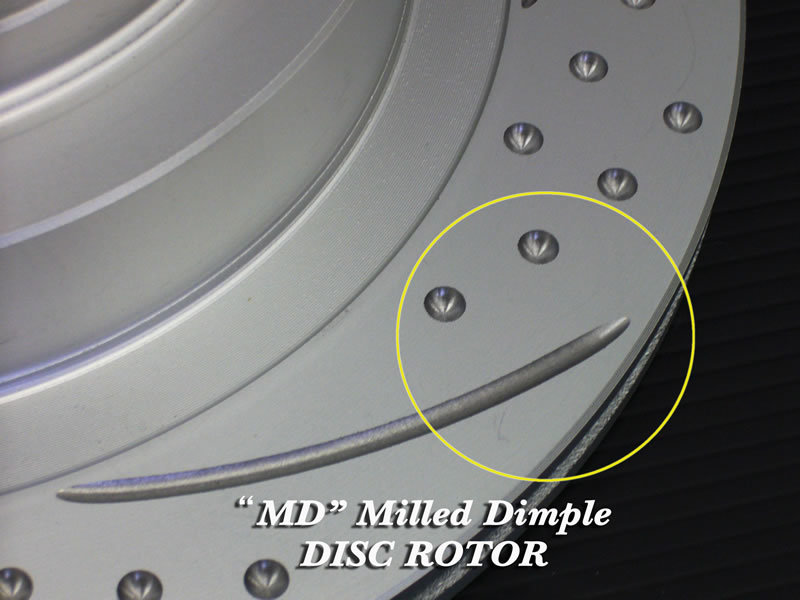 MD-2076 Skyline hybrid HV37 previous term [Type SP] for Rear left right set#MD dimple rotor [ non penetrate hole + curve 6ps.@ slit ]*Front. receive 