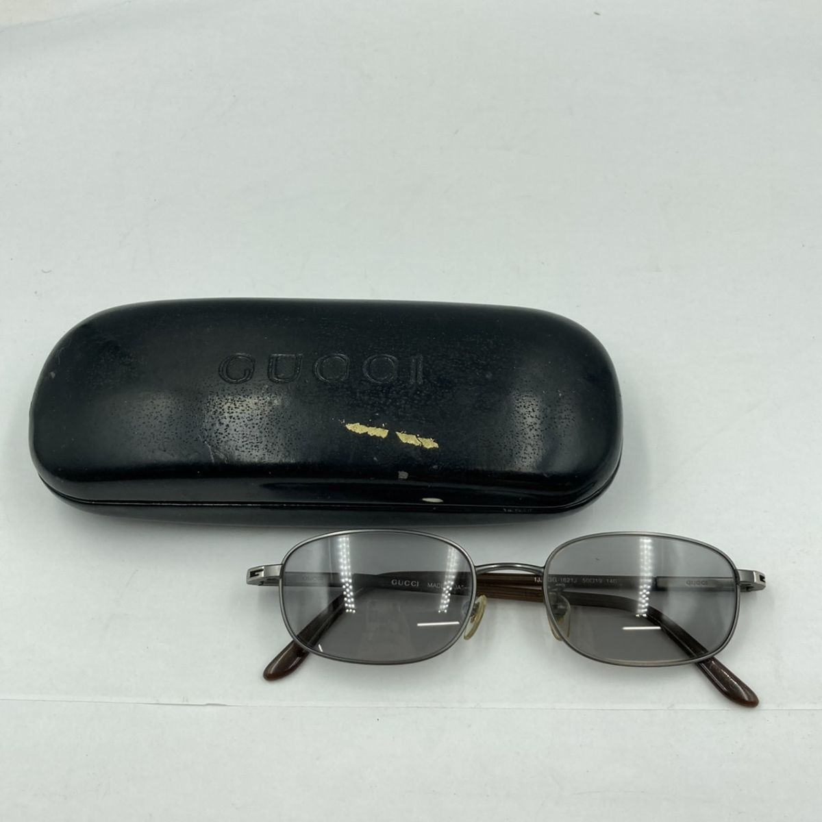 T749-U8-5055◎ GUCCI グッチ ユニセックス スクエアサングラス メタル