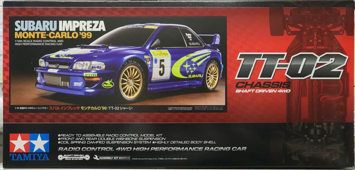 タミヤ 1/10電動RCカー スバル インプレッサ モンテカルロ '99 組み立てキット 新品