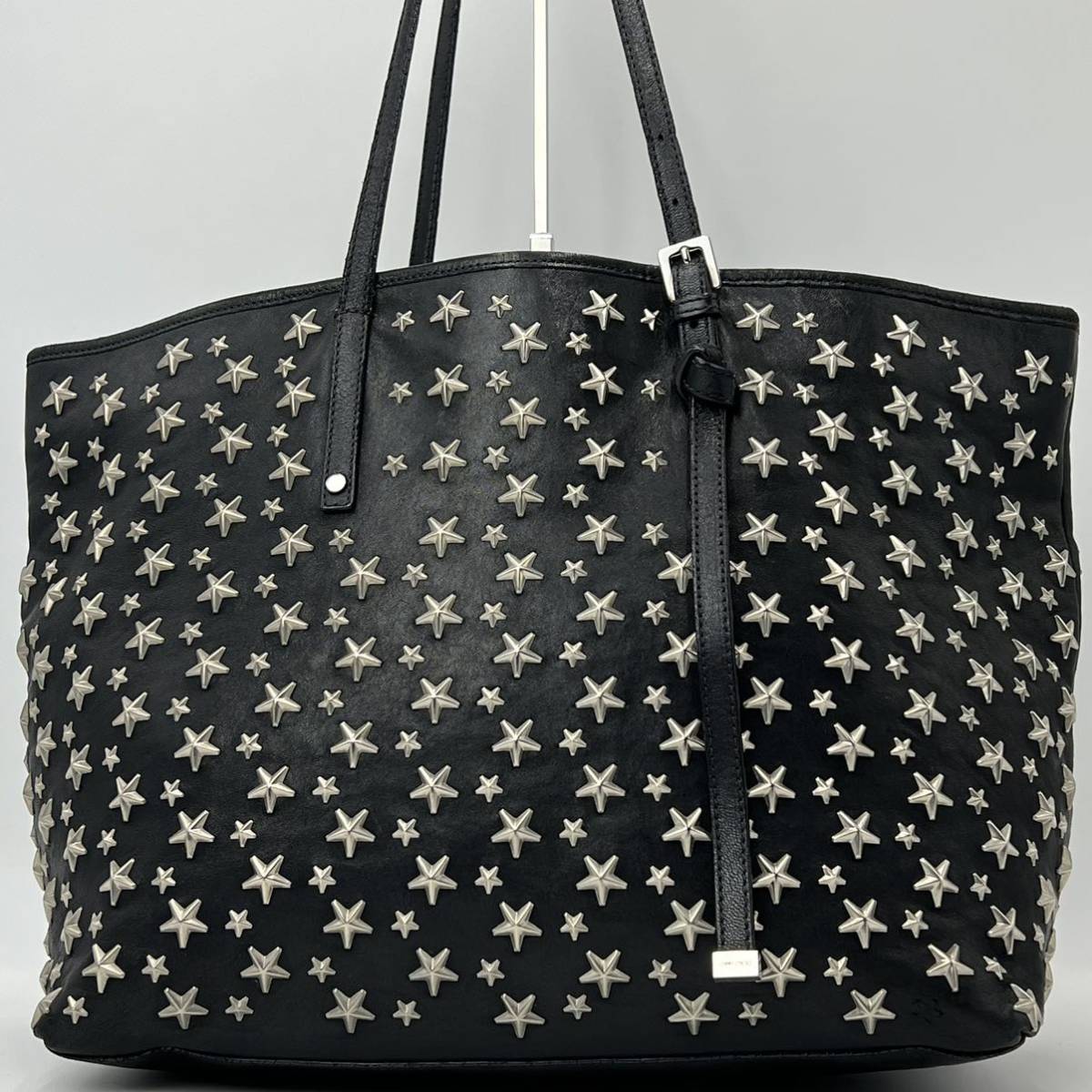 1円 【美品】 Jimmy Choo ジミチュー トートバッグ スター スタッズ