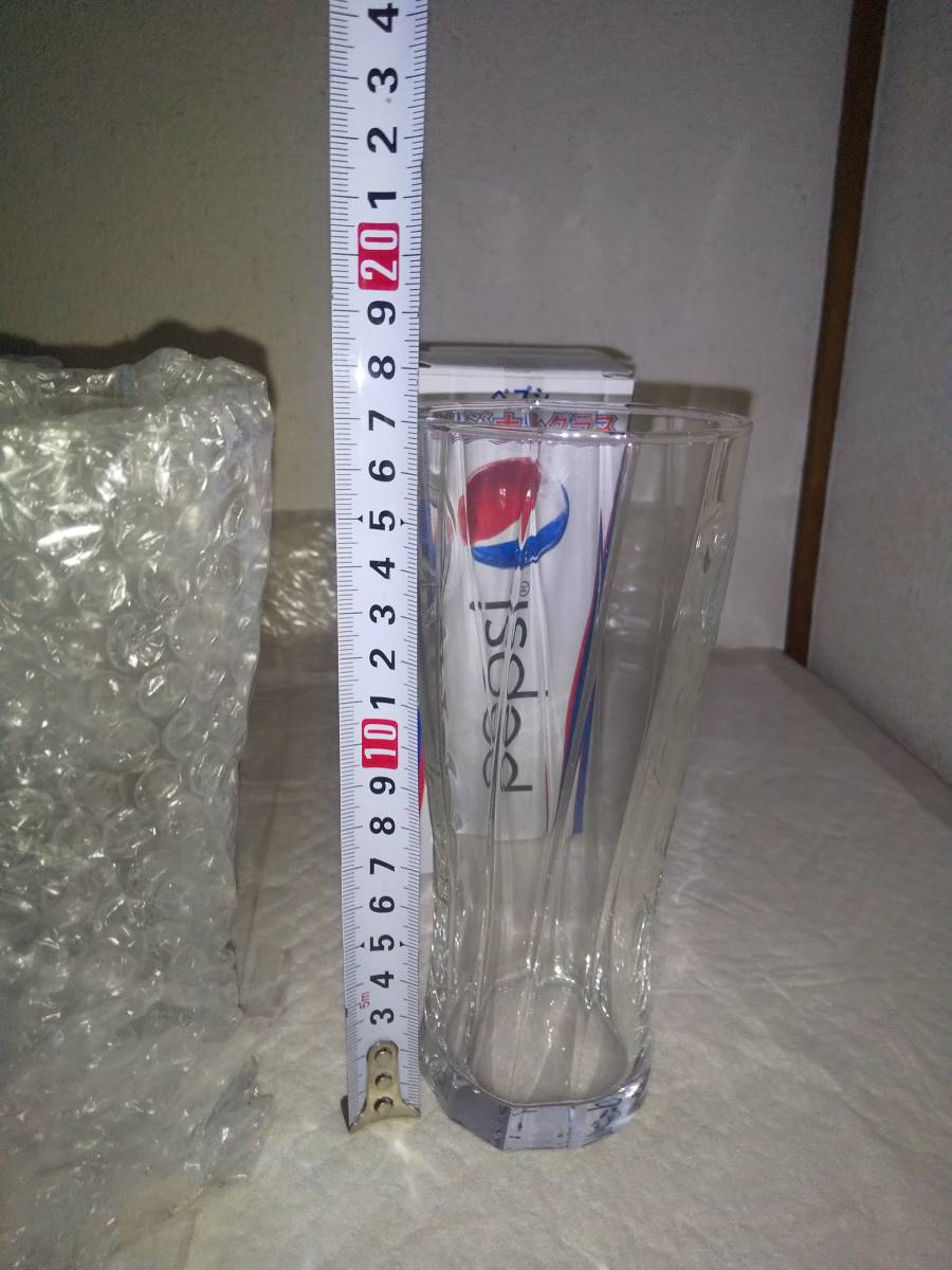 【未使用】pepsi ペプシ　非売品 オリジナルグラス ４点セット 日本製 レア品 タンブラーグラス おすすめ 容量400ml 高さ17cm 口径7cm_画像4