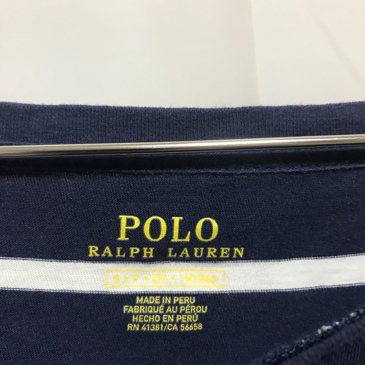 POLO RALPH LAUREN ポロラルフローレン Tシャツ　カットソー　ロゴ刺繍　ボーダー　Sサイズ　美品