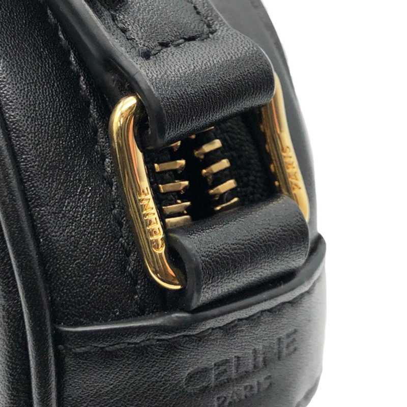 セリーヌ CELINE Cチャーム スモール カメラバッグ 188363 ブラック ゴールド金具 ショルダーバッグ レディース 中古_画像6