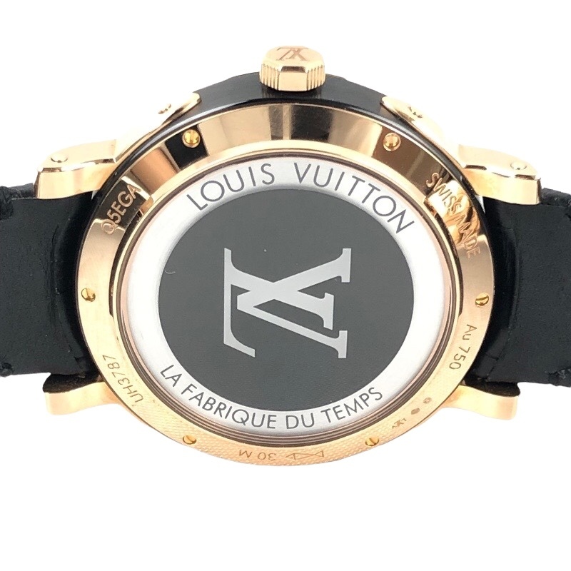  Louis * Vuitton LOUIS VUITTONe Skull вращение время meteor свет Q5EGA0 наручные часы мужской б/у 