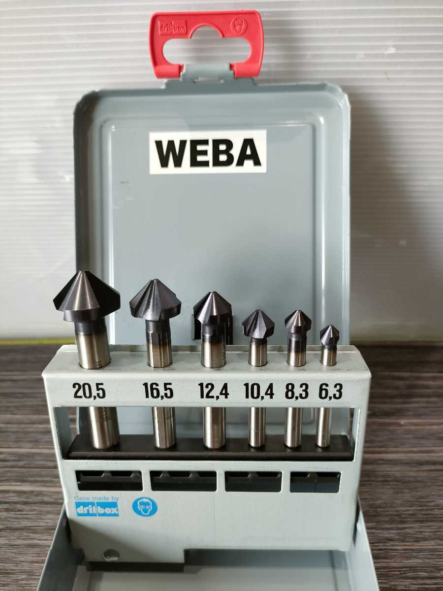 新品未使用、送料無料、即発送）WEBA HSSカウンターシンク 90°3枚刃 6