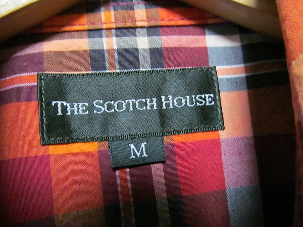 THE SCOTCH HOUSE ザ スコッチハウス ワンポイント刺繍 チェック柄 