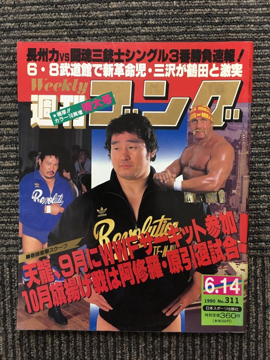 週刊ゴング 1990年6月14日号 天龍、9月にWWFにサーキット参加 趣味 