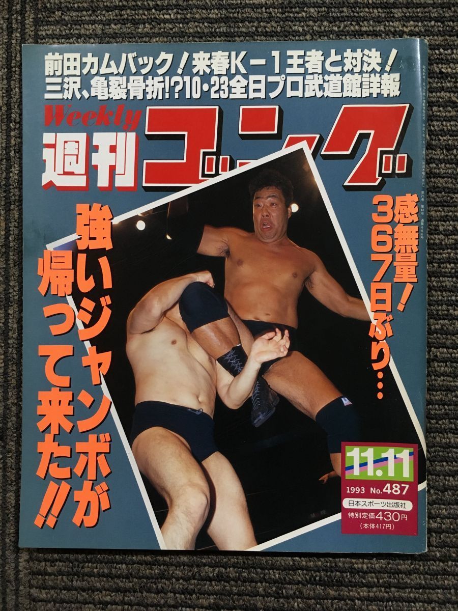 週刊ゴング 　1993年11月11日号 No.487　/ 強いジャンボが帰って来た！！_画像1