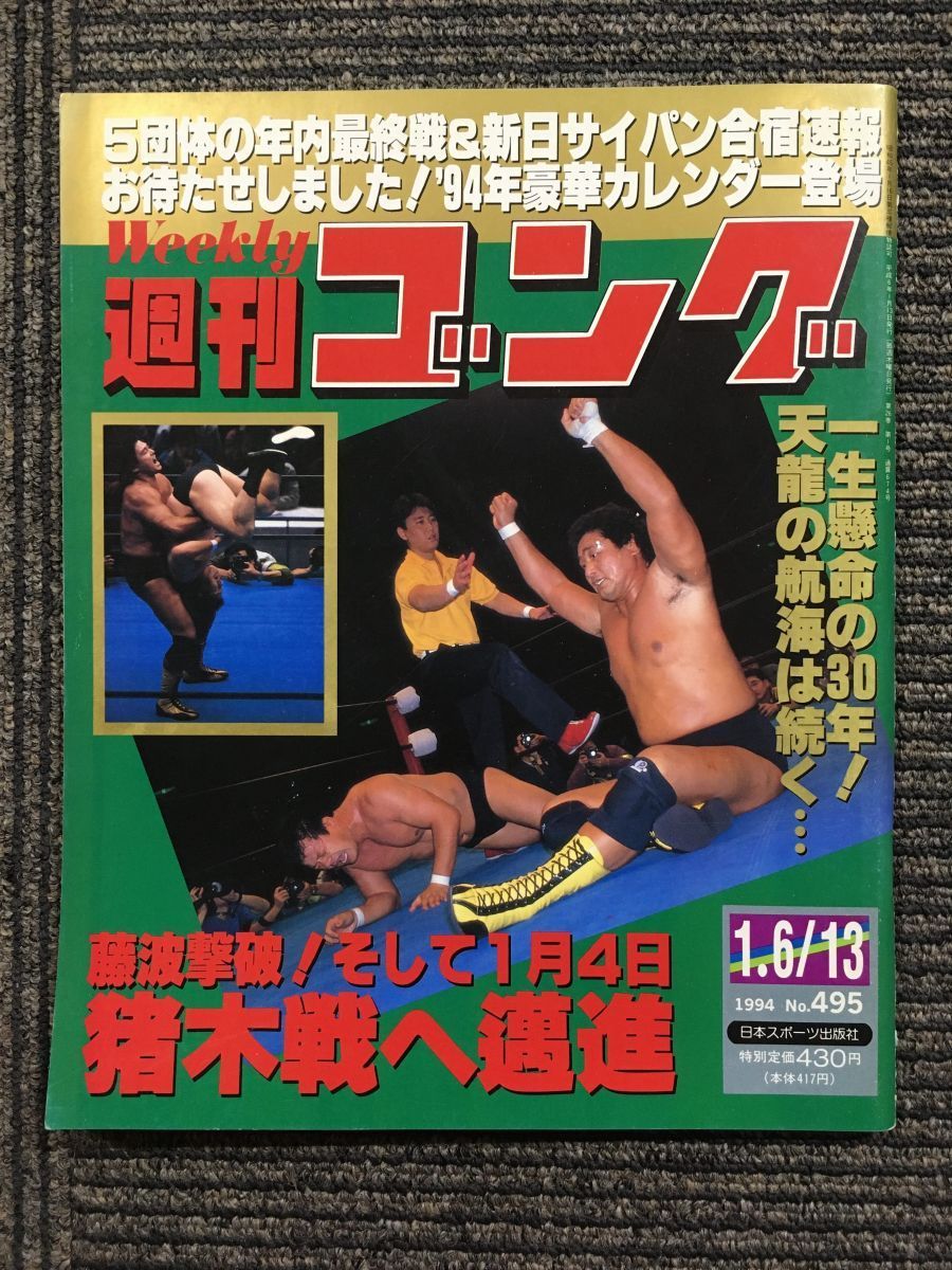 週刊ゴング 　1994年1月6日・13日号 No.495　/ 藤波撃破！そして1月4日猪木戦へ邁進_画像1