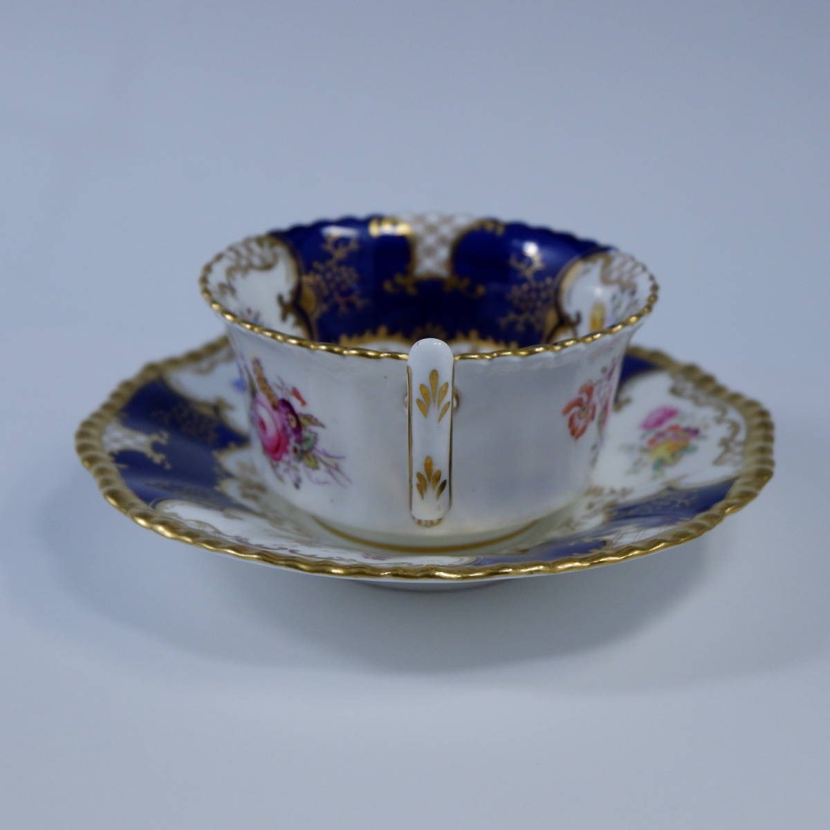 コールポート バットウィング コバルト カップ&ソーサー Coalport