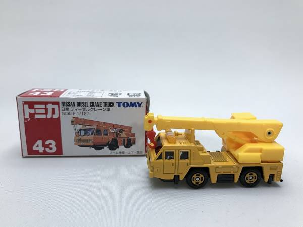 トミカ 43　日産ディーゼル　クレーン車　nissan diesel crane truck 絶版　青tomy_画像2