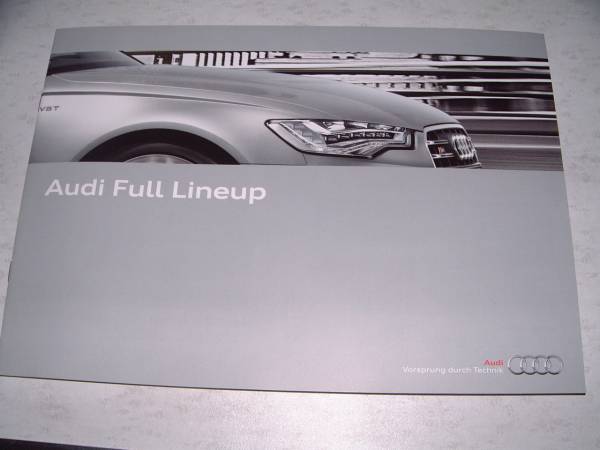 ◆2012年10月 Audi Full Lineup 新品カタログ_画像1