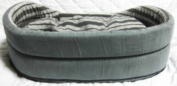  for pets bed dog * cat cushion . round shape gray border 