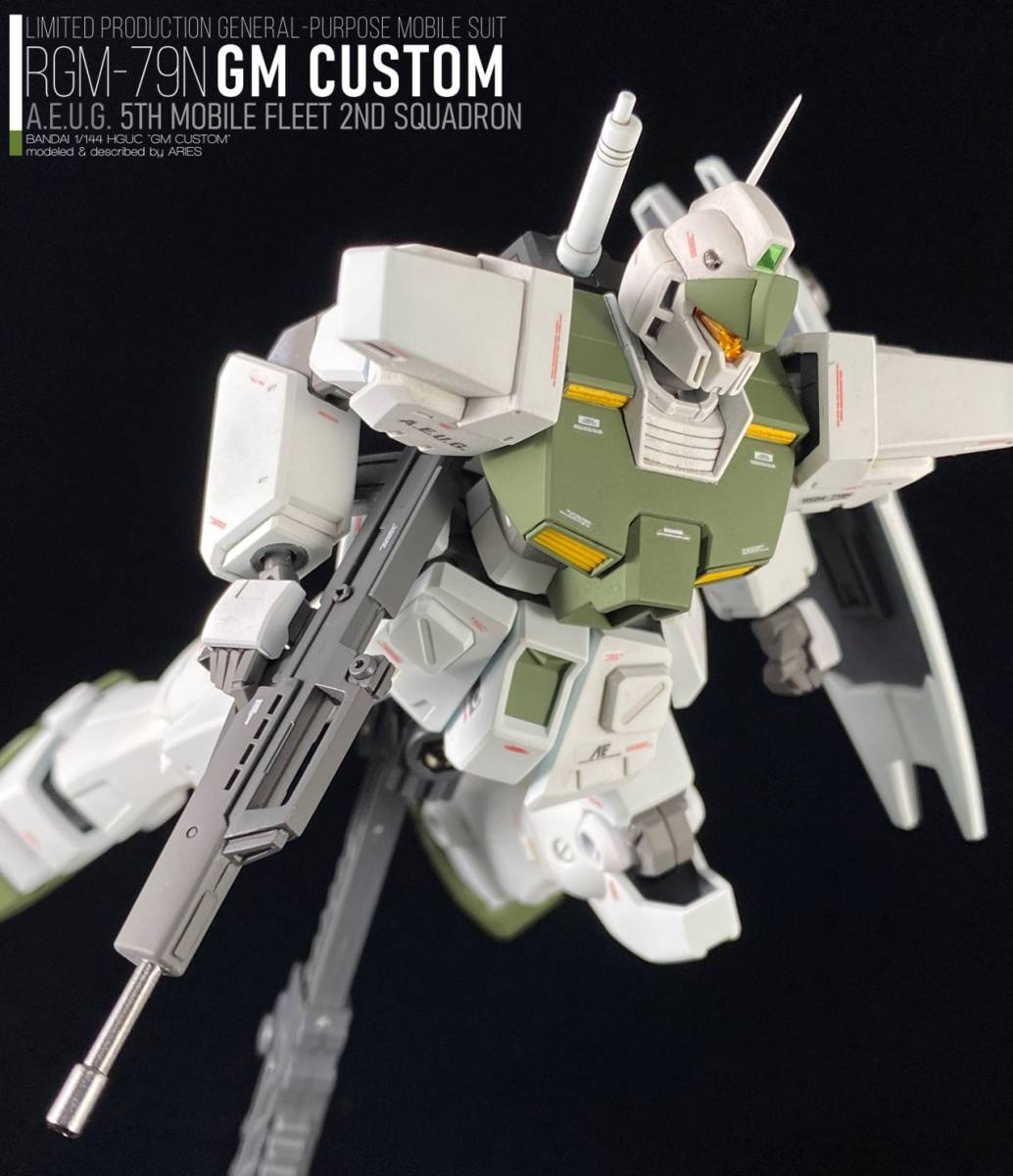 HGUC 1/144 ジム・カスタム(A.E.U.G.カラー)改修全塗装完成品　機動戦士Ζガンダム　ガンプラ_画像8