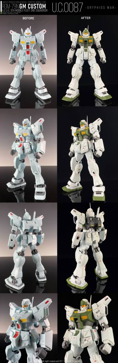 HGUC 1/144 ジム・カスタム(A.E.U.G.カラー)改修全塗装完成品　機動戦士Ζガンダム　ガンプラ_画像5