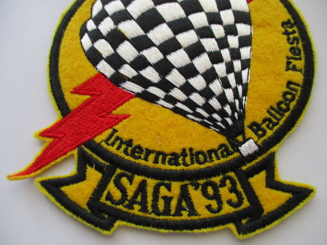 【送料無料】1993年 佐賀インターナショナルバルーンフェスタInternational Balloon Fiesta SAGAパッチ/熱気球競技大会ワッペン気球 M41_画像2