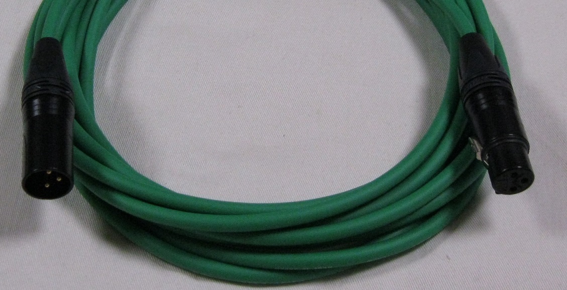  высокое качество цвет микрофонный кабель XLR мужской / женский 5m зеленый ( 1 шт. )FMB5G с ремешком 