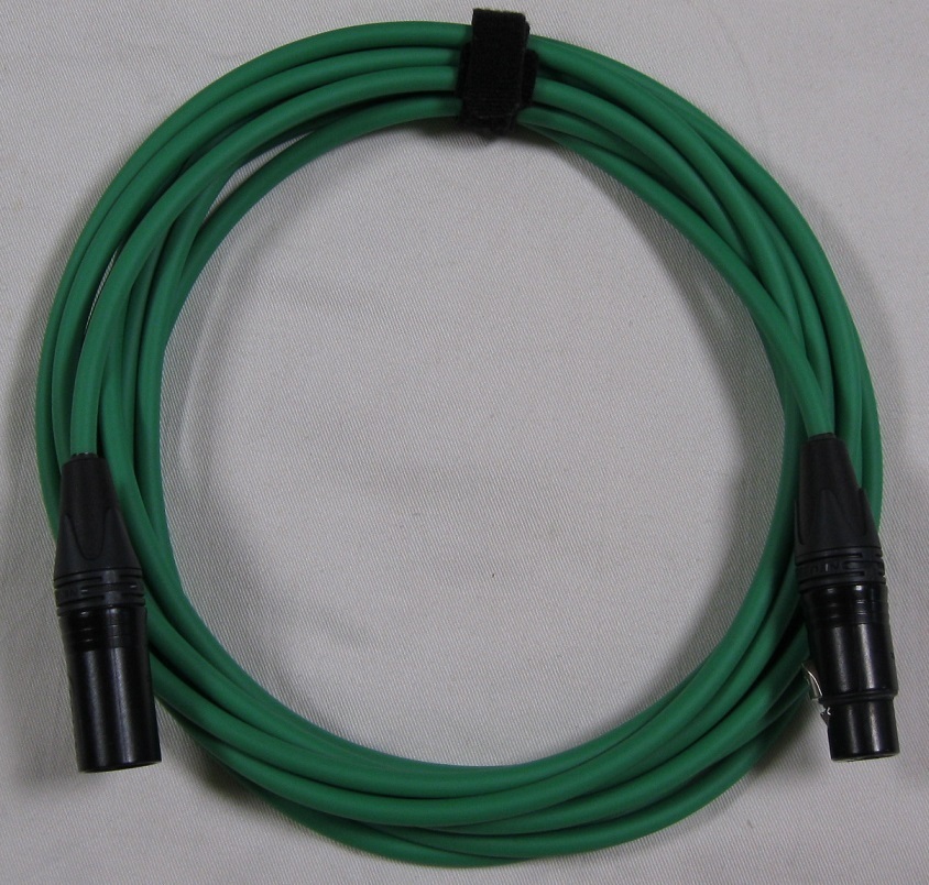  высокое качество цвет микрофонный кабель XLR мужской / женский 5m зеленый ( 1 шт. )FMB5G с ремешком 