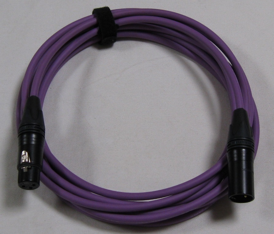  высокое качество цвет микрофонный кабель XLR мужской / женский 5m фиолетовый ( 1 шт. )FMB5P кабель с ремешком .
