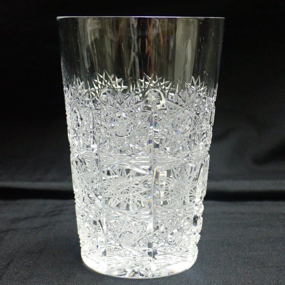 未使用 ボヘミアングラス 2客セット カットガラス クリスタスガラス コップ タンブラー ペアグラス 洋食器$1762000017 酒器  【クーポン対象外】 タンブラー