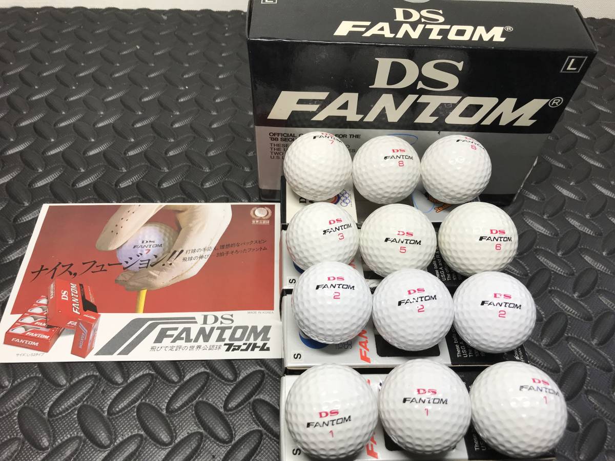 未使用 ゴルフボール ファントム DS FANTOM 12個 セット 数字バラバラ S Lサイズ混合 韓国 KOREA 練習用にの画像1