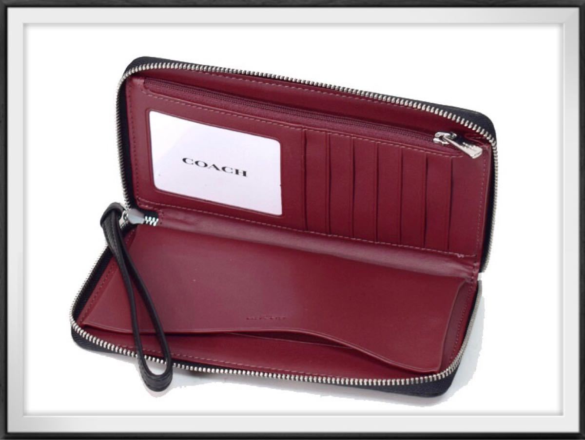COACH 長財布 シグネチャー ブラック ワッペン コーチ 正規品 鑑定済