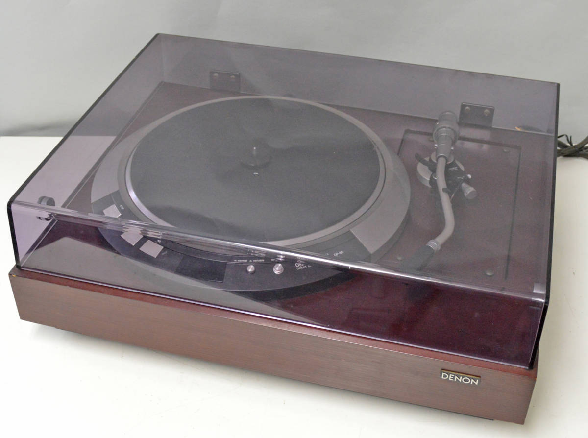 ジャンク品 DENON/デノン レコードプレーヤー DP-80☆キャビネット DK